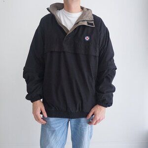 VTG '90S PGA Tour Black Taupe Quarter Zip Wind Water Resistant Golf Jacket XL